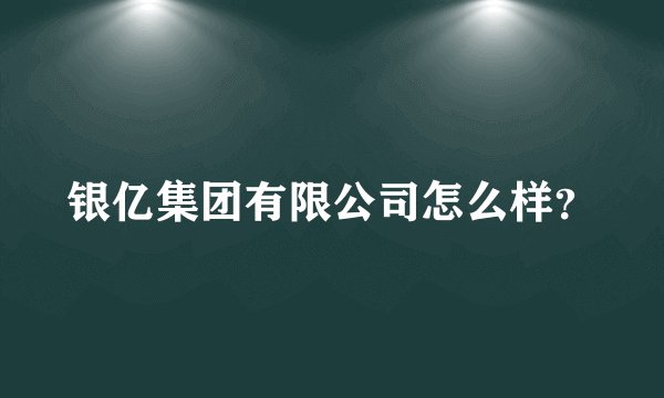 银亿集团有限公司怎么样？