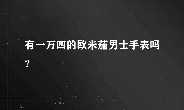 有一万四的欧米茄男士手表吗？