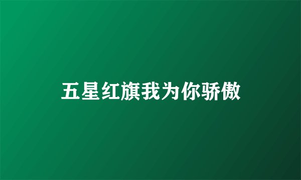五星红旗我为你骄傲