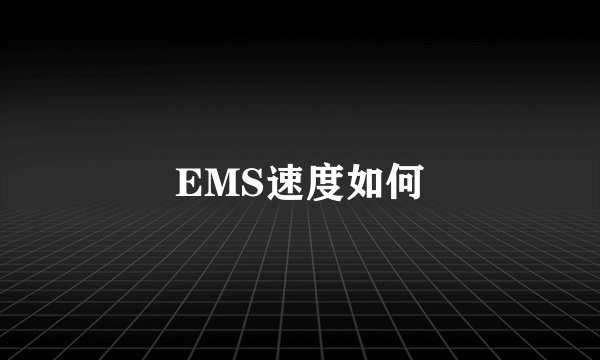 EMS速度如何