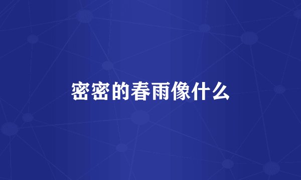 密密的春雨像什么