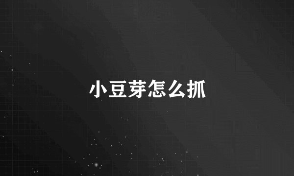 小豆芽怎么抓