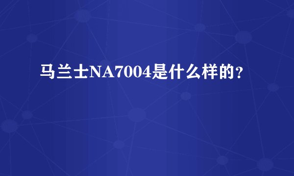 马兰士NA7004是什么样的?