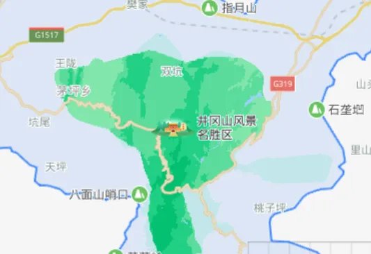 井冈山在湖南地图哪里