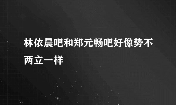 林依晨吧和郑元畅吧好像势不两立一样