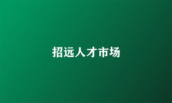 招远人才市场