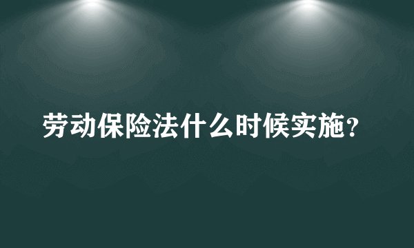 劳动保险法什么时候实施？