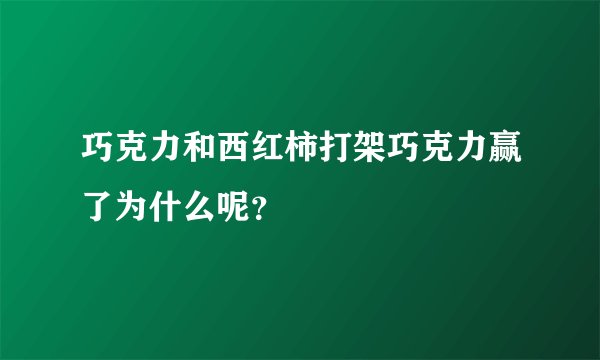巧克力和西红柿打架巧克力赢了为什么呢？