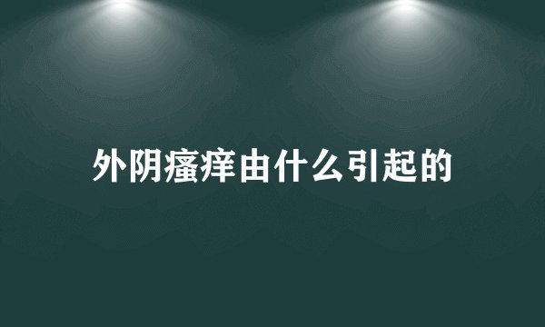 外阴瘙痒由什么引起的