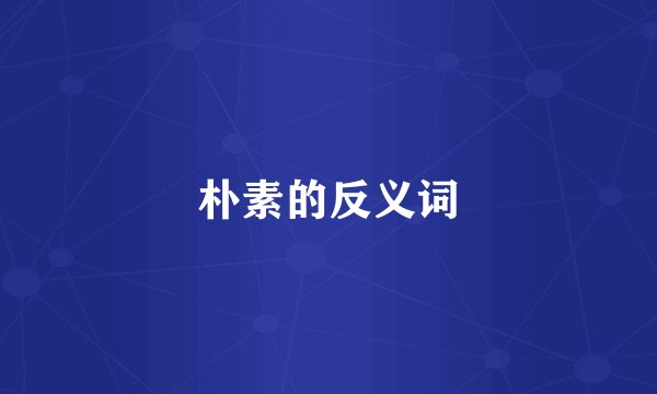 朴素的反义词