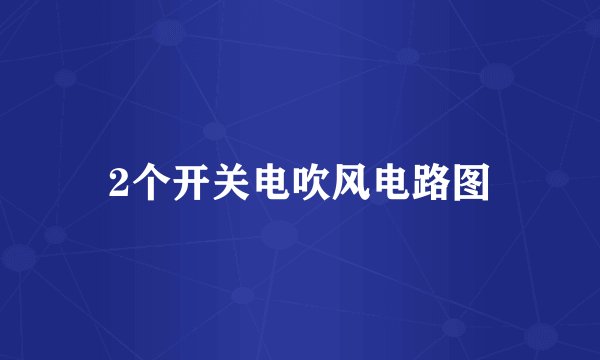 2个开关电吹风电路图