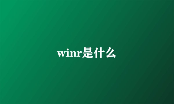 winr是什么