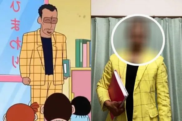 第一次看到《蜡笔小新》真人版园长：满满的极道感！