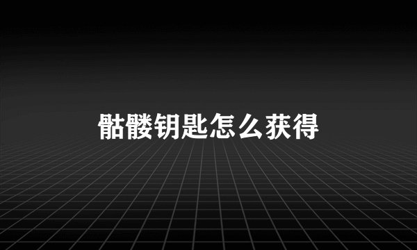 骷髅钥匙怎么获得