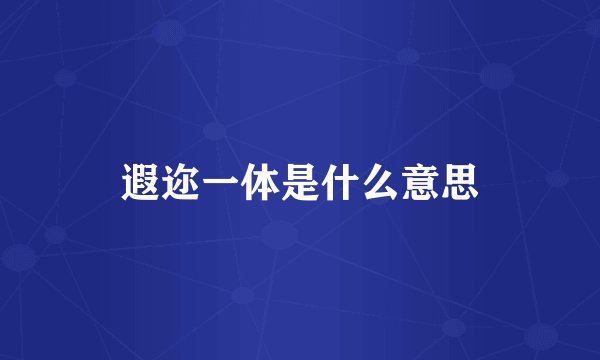 遐迩一体是什么意思