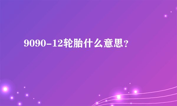 9090-12轮胎什么意思？