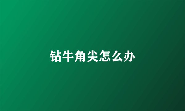 钻牛角尖怎么办
