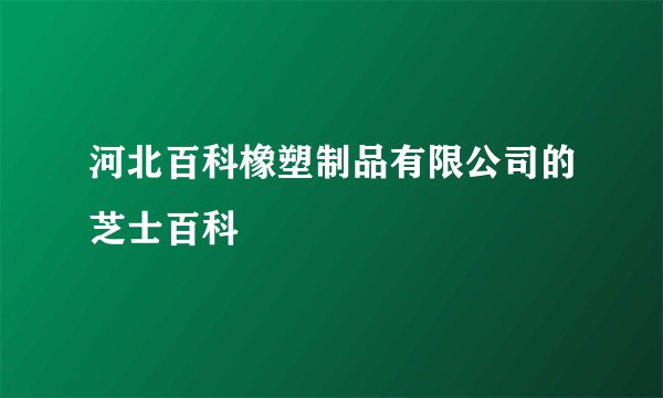 河北百科橡塑制品有限公司的芝士百科