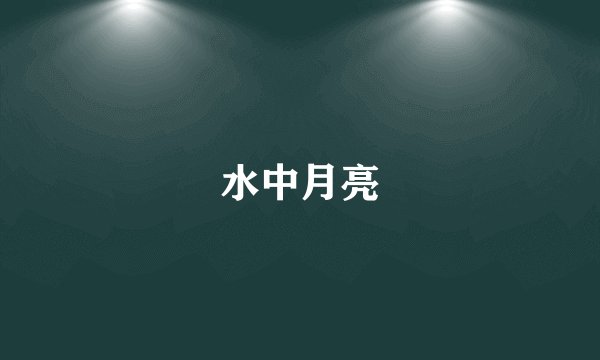 水中月亮