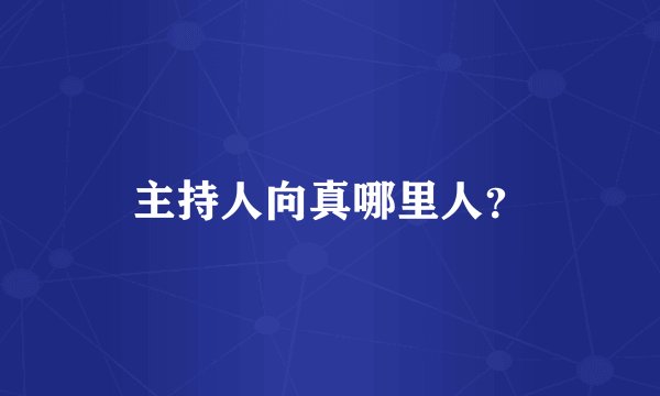 主持人向真哪里人？