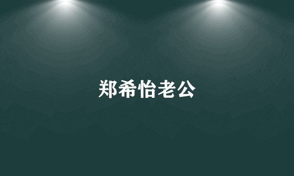 郑希怡老公