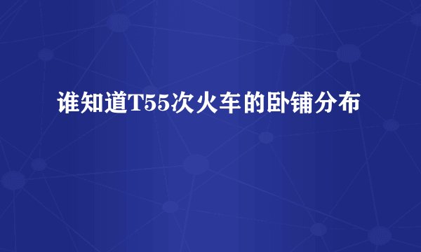 谁知道T55次火车的卧铺分布