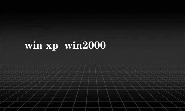win xp  win2000