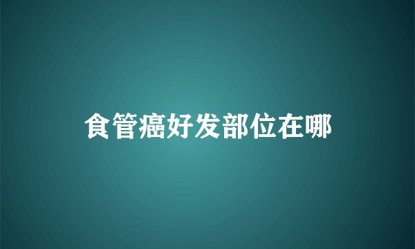食管癌好发部位在哪