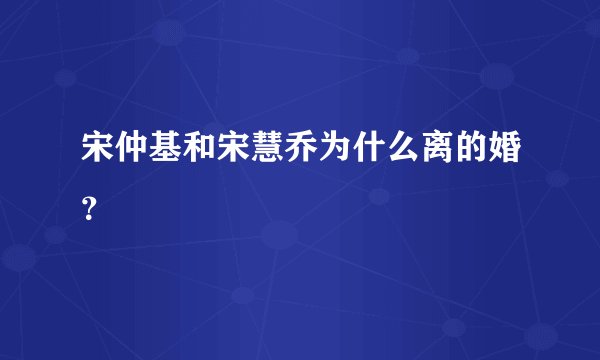 宋仲基和宋慧乔为什么离的婚？