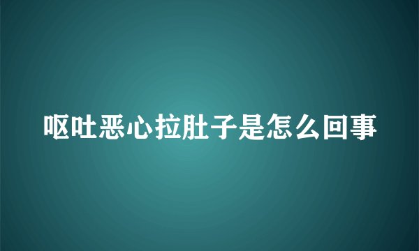呕吐恶心拉肚子是怎么回事