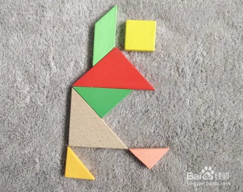 用七巧板怎么拼一个正在舞蹈的热情蒙古人呢?