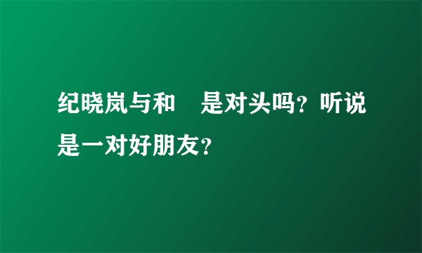 纪晓岚与和珅是对头吗？听说是一对好朋友？