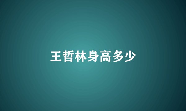 王哲林身高多少