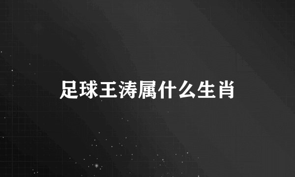 足球王涛属什么生肖
