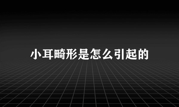 小耳畸形是怎么引起的