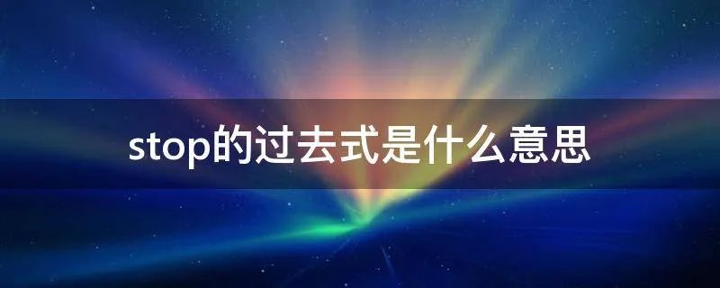 stop的过去式是什么意思