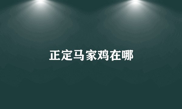 正定马家鸡在哪