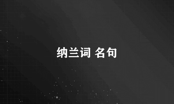 纳兰词 名句