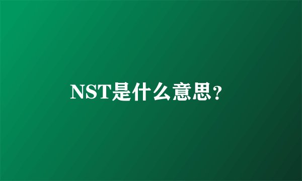 NST是什么意思？