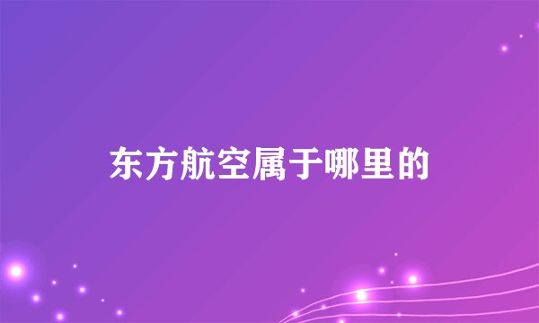东方航空属于哪里的