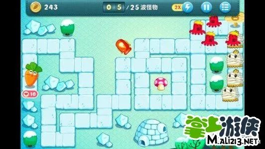 保卫萝卜冬季10攻略 冬季主题第10关金萝卜