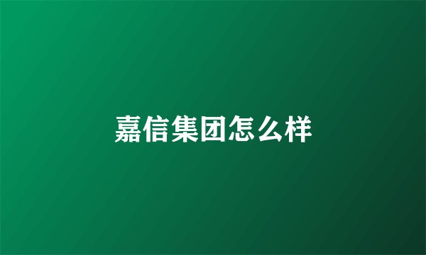 嘉信集团怎么样