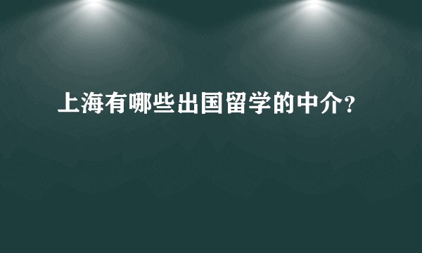 上海有哪些出国留学的中介？