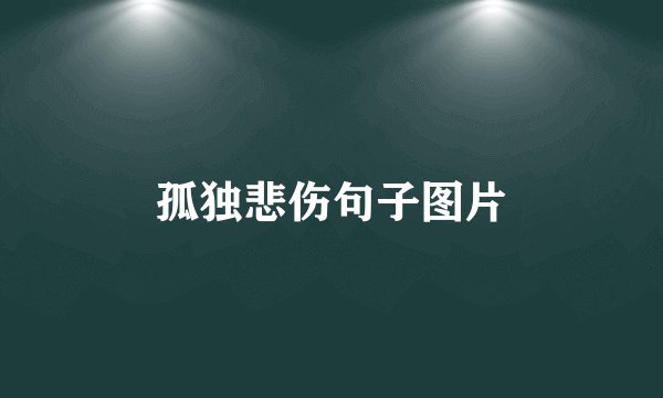 孤独悲伤句子图片