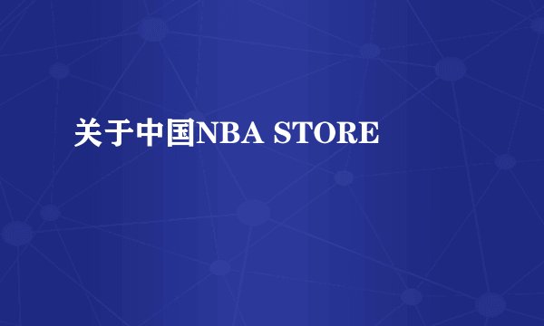 关于中国NBA STORE