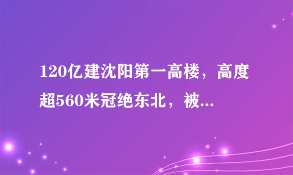 120亿建沈阳第一高楼，高度超560米冠绝东北，被誉为北方明珠