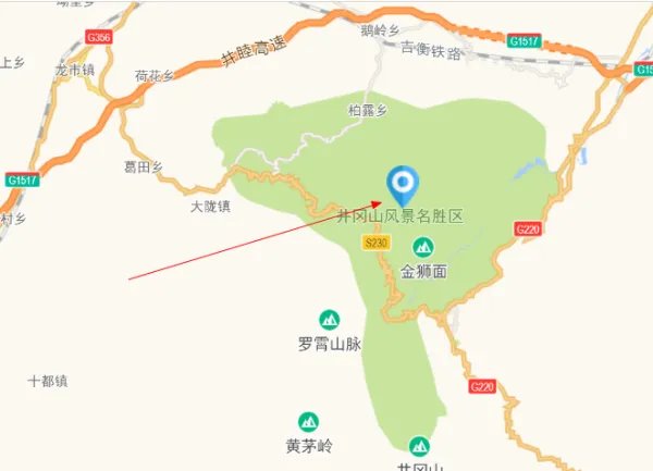 井冈山在湖南地图哪里
