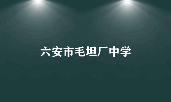 六安市毛坦厂中学