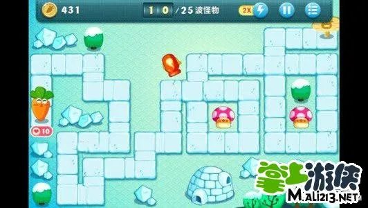保卫萝卜冬季10攻略 冬季主题第10关金萝卜