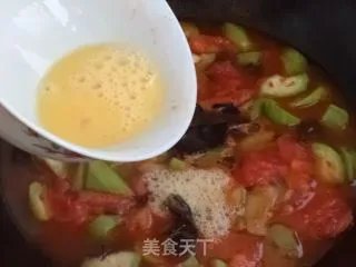 番茄丝瓜鸡蛋汤